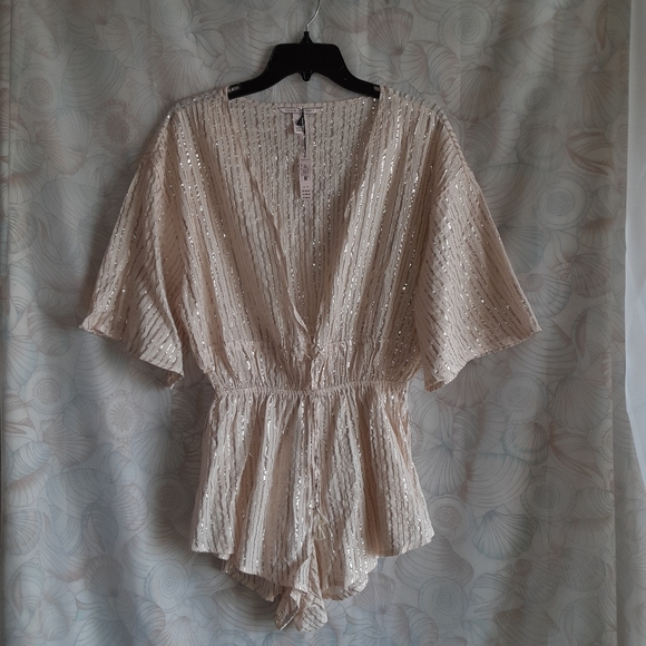 Victoria's Secret Shine Stripe Plunge Romper - Picture 5 of 9